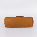 BURBERRY Hand Bag Leather Brown Gold Auth ep16062-5