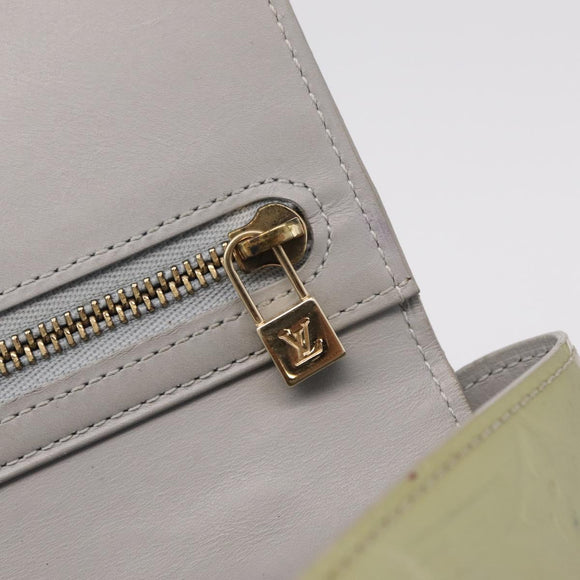 LOUIS VUITTON Monogram Vernis Walker Wallet Gris M91031 LV Auth ep16063