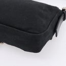 FENDI Mamma Baguette Shoulder Bag Cotton Jersey Black Silver 26424 Auth ep16064A-15