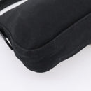 FENDI Mamma Baguette Shoulder Bag Cotton Jersey Black Silver 26424 Auth ep16064A-16