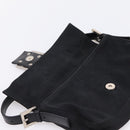 FENDI Mamma Baguette Shoulder Bag Cotton Jersey Black Silver 26424 Auth ep16064A-19