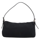 FENDI Mamma Baguette Shoulder Bag Cotton Jersey Black Silver 26424 Auth ep16064A-2