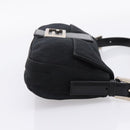 FENDI Mamma Baguette Shoulder Bag Cotton Jersey Black Silver 26424 Auth ep16064A-4