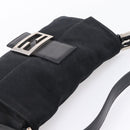 FENDI Mamma Baguette Shoulder Bag Cotton Jersey Black Silver 26424 Auth ep16064A-6