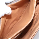 CELINE Macadam Canvas Shoulder Bag PVC Leather Brown Gold Auth ep16065-23