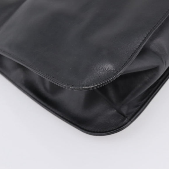 GUCCI Shoulder Bag Leather Black Silver 001 3167 Auth ep16066