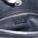 GUCCI Shoulder Bag Leather Black Silver 001 3167 Auth ep16066-17