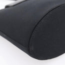FENDI Mamma Baguette Shoulder Bag Cotton Jersey Black Silver Auth ep16070A-16