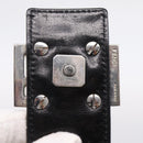 FENDI Mamma Baguette Shoulder Bag Cotton Jersey Black Silver Auth ep16070A-10