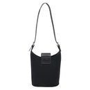 FENDI Mamma Baguette Shoulder Bag Cotton Jersey Black Silver Auth ep16070A-2