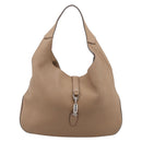 GUCCI Jackie Shoulder Bag Leather Beige Silver 362968 Auth ep16073V-13
