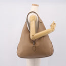 GUCCI Jackie Shoulder Bag Leather Beige Silver 362968 Auth ep16073V-22