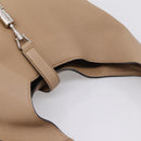 GUCCI Jackie Shoulder Bag Leather Beige Silver 362968 Auth ep16073V-6