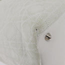 Christian Dior Lady Dior Canage Hand Bag Leather White Silver Auth ep16079-13
