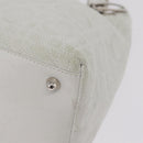 Christian Dior Lady Dior Canage Hand Bag Leather White Silver Auth ep16079-14