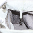 Christian Dior Lady Dior Canage Hand Bag Leather White Silver Auth ep16079-20