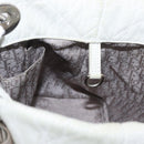 Christian Dior Lady Dior Canage Hand Bag Leather White Silver Auth ep16079-21
