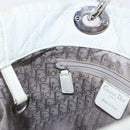 Christian Dior Lady Dior Canage Hand Bag Leather White Silver Auth ep16079-22