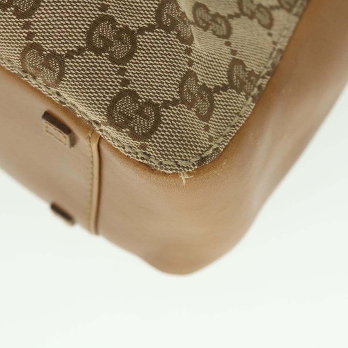 GUCCI GG Canvas Shoulder Bag Beige 94898 Auth ep1608