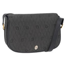 Christian Dior Honeycomb Canvas Shoulder Bag PVC Black Gold Auth ep16081A-1
