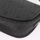 Christian Dior Honeycomb Canvas Shoulder Bag PVC Black Gold Auth ep16081A-14