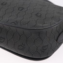 Christian Dior Honeycomb Canvas Shoulder Bag PVC Black Gold Auth ep16081A-16