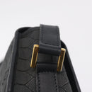 Christian Dior Honeycomb Canvas Shoulder Bag PVC Black Gold Auth ep16081A-10