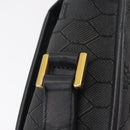 Christian Dior Honeycomb Canvas Shoulder Bag PVC Black Gold Auth ep16081A-17