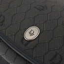 Christian Dior Honeycomb Canvas Shoulder Bag PVC Black Gold Auth ep16081A-18