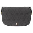 Christian Dior Honeycomb Canvas Shoulder Bag PVC Black Gold Auth ep16081A-13