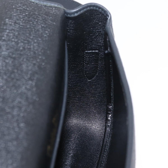 Christian Dior Honeycomb Canvas Shoulder Bag PVC Black Gold Auth ep16081A