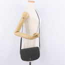 Christian Dior Honeycomb Canvas Shoulder Bag PVC Black Gold Auth ep16081A-25