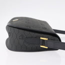 Christian Dior Honeycomb Canvas Shoulder Bag PVC Black Gold Auth ep16081A-3