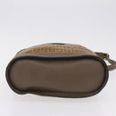 FENDI Zucchino Canvas Shoulder Bag PVC Beige Auth ep16083-6