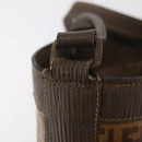 FENDI Zucchino Canvas Shoulder Bag PVC Beige Auth ep16083-10