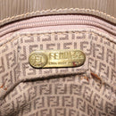 FENDI Zucchino Canvas Shoulder Bag PVC Beige Auth ep16083-23