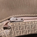 FENDI Zucchino Canvas Shoulder Bag PVC Beige Auth ep16083-27