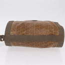 FENDI Zucchino Canvas Shoulder Bag PVC Beige Auth ep16083-5