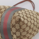 GUCCI GG Canvas Tote Bag Beige Gold 211970 Auth ep16087-11