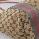 GUCCI GG Canvas Tote Bag Beige Gold 211970 Auth ep16087-14