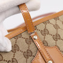 GUCCI GG Canvas Tote Bag Beige Gold 211970 Auth ep16087-15