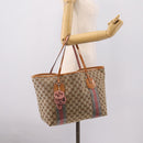GUCCI GG Canvas Tote Bag Beige Gold 211970 Auth ep16087-25
