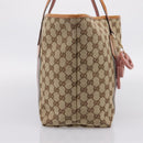 GUCCI GG Canvas Tote Bag Beige Gold 211970 Auth ep16087-4