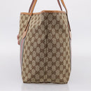 GUCCI GG Canvas Tote Bag Beige Gold 211970 Auth ep16087-5