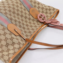 GUCCI GG Canvas Tote Bag Beige Gold 211970 Auth ep16087-6