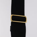 PRADA Canapa MM Hand Bag Canvas 2way Black Gold Auth ep16090-15
