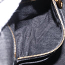 PRADA Canapa MM Hand Bag Canvas 2way Black Gold Auth ep16090-24