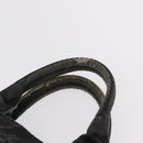 PRADA Canapa MM Hand Bag Canvas 2way Black Gold Auth ep16090-8