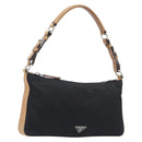 PRADA Hand Bag Nylon Black Silver Auth ep16093-1