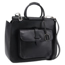 GUCCI Hand Bag Leather 2way Black Silver 000 2058 0307 5 Auth ep16094-1